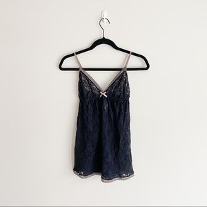 GILLIGAN O'MALLEY Black Lace Babydoll/Paja…